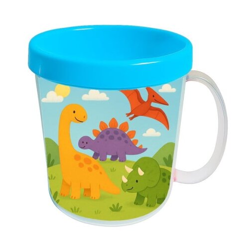 Caneca Acrílica Infantil Personalizada Dinossauros