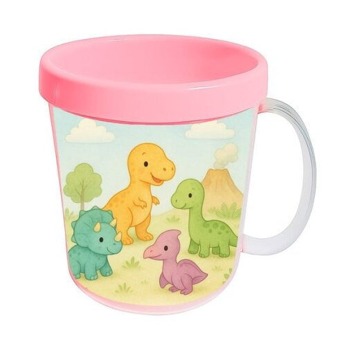 Caneca Acrílica Infantil Personalizada Dinossauros Baby