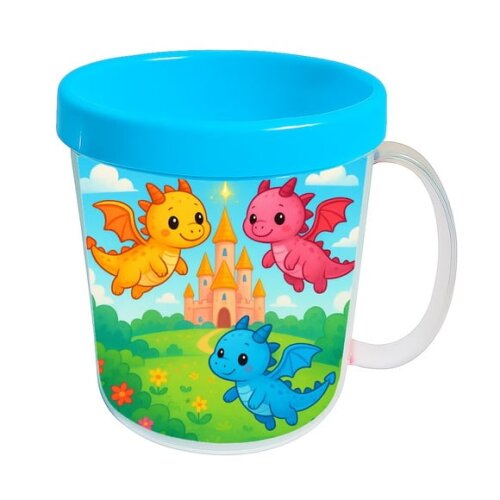 Caneca Acrílica Infantil Personalizada Dragões