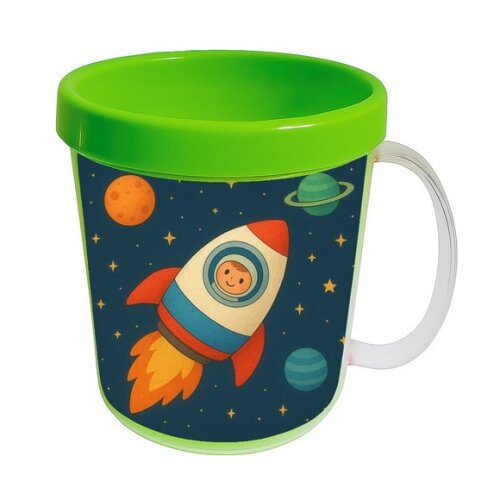 Caneca Acrílica Infantil Personalizada Espaço Sideral