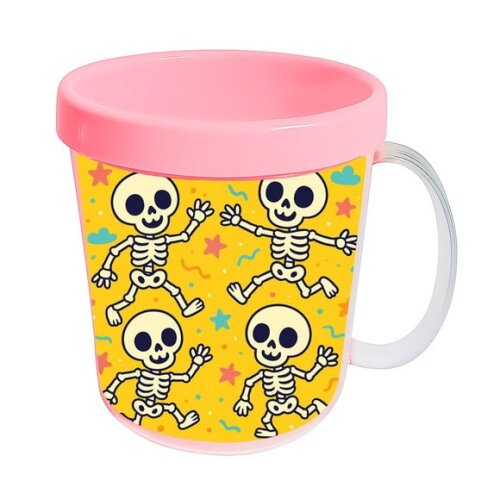 Caneca Acrílica Infantil Personalizada Esqueletinhos Kids