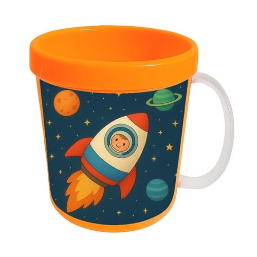 Caneca Acrílica Infantil Personalizada Espaço Sideral