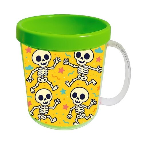 Caneca Acrílica Infantil Personalizada Esqueletinhos Kids