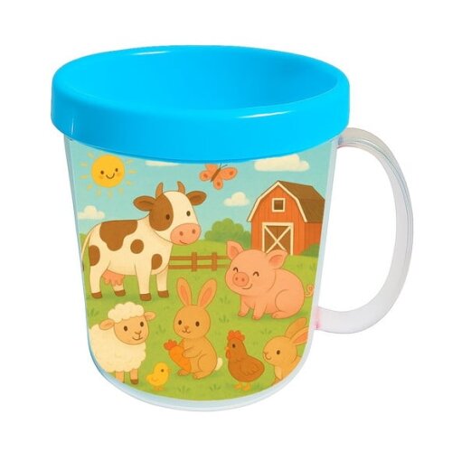Caneca Acrílica Infantil Personalizada Fazendinha