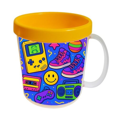Caneca Acrílica Infantil Personalizada Festa Anos 90