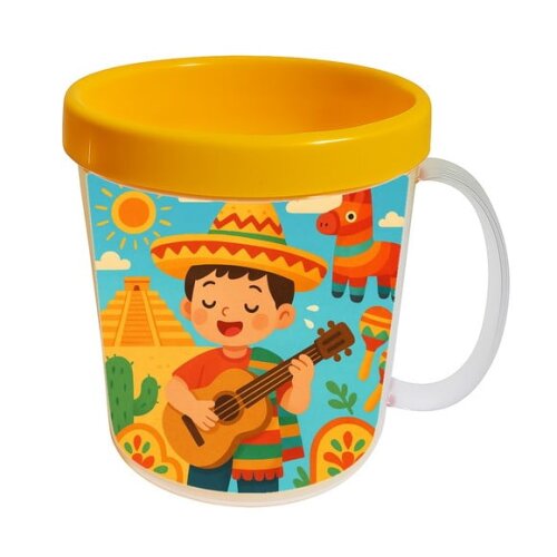 Caneca Acrílica Infantil Personalizada Festa Mexicana