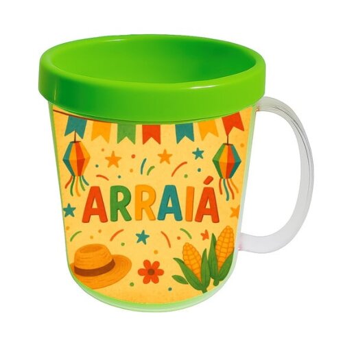 Caneca Acrílica Infantil Personalizada Festa Junina Arraiá