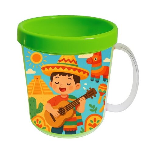 Caneca Acrílica Infantil Personalizada Festa Mexicana