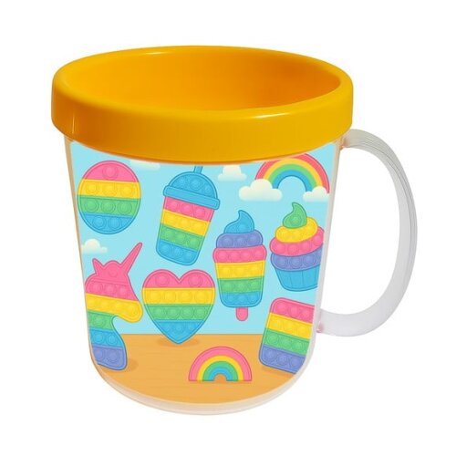 Caneca Acrílica Infantil Personalizada Fidget Toys