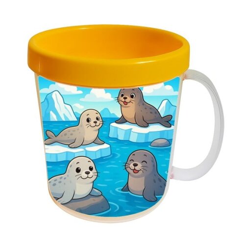 Caneca Acrílica Infantil Personalizada Focas