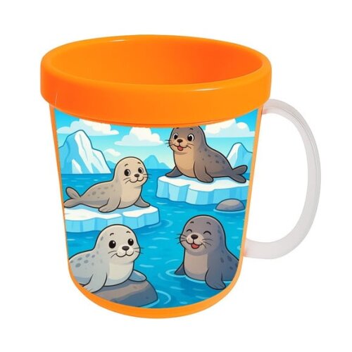 Caneca Acrílica Infantil Personalizada Focas