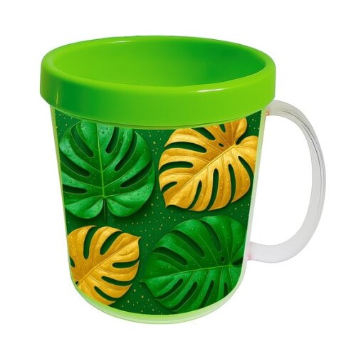 Caneca Acrílica Infantil Personalizada Folha Costela-de-adão
