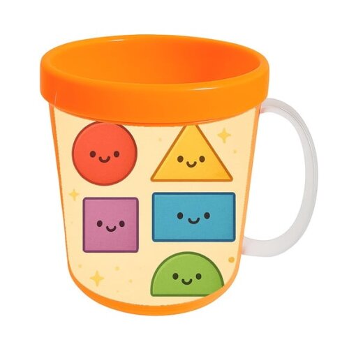 Caneca Acrílica Infantil Personalizada Formas Geométricas