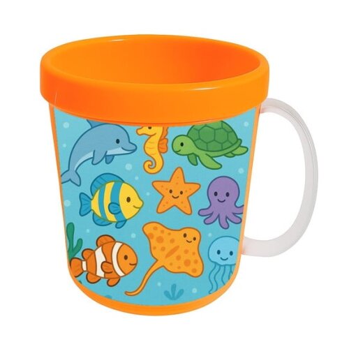 Caneca Acrílica Infantil Personalizada Fundo do Mar