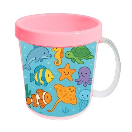 Caneca Acrílica Infantil Personalizada Fundo do Mar