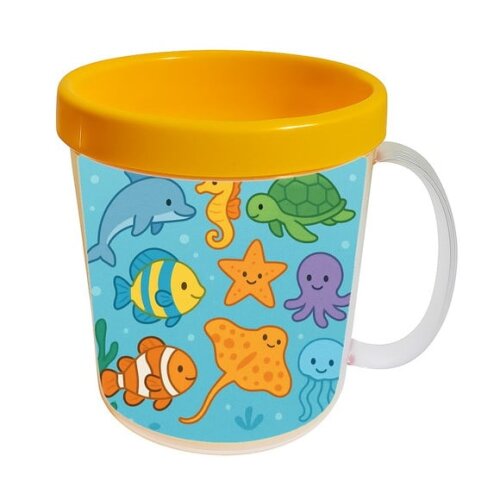 Caneca Acrílica Infantil Personalizada Fundo do Mar