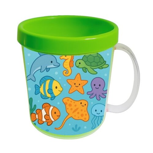 Caneca Acrílica Infantil Personalizada Fundo do Mar