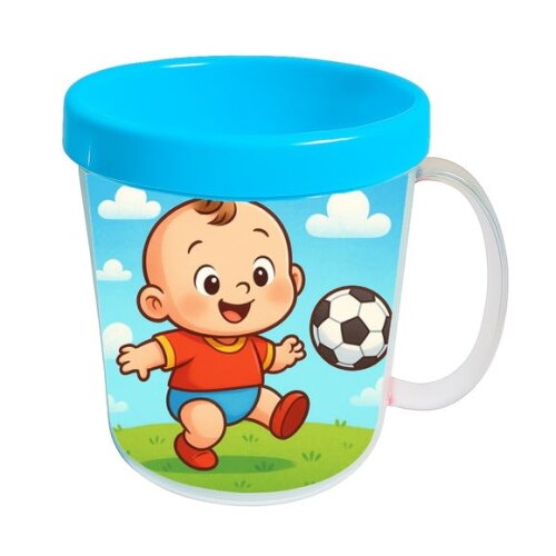 Caneca Acrílica Infantil Personalizada Futebol Baby