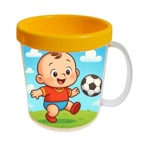 Caneca Acrílica Infantil Personalizada Futebol Baby