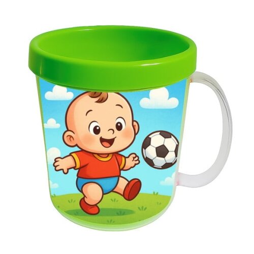 Caneca Acrílica Infantil Personalizada Futebol Baby