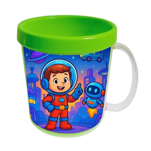 Caneca Acrílica Infantil Personalizada Futurismo Infantil