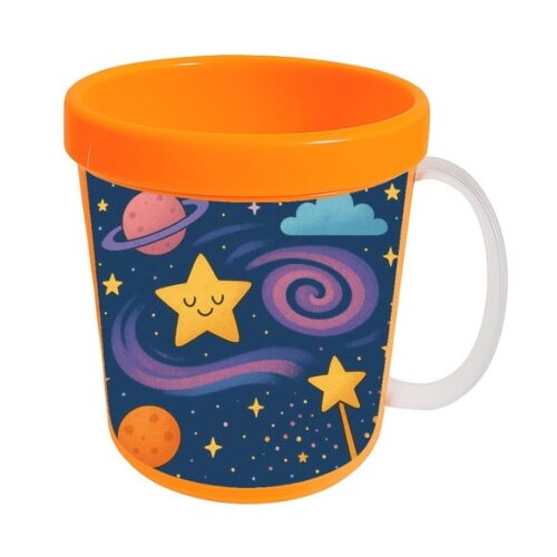 Caneca Acrílica Infantil Personalizada Galáxia Mágica