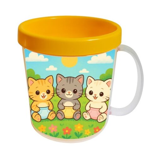 Caneca Acrílica Infantil Personalizada Gatinhos Baby