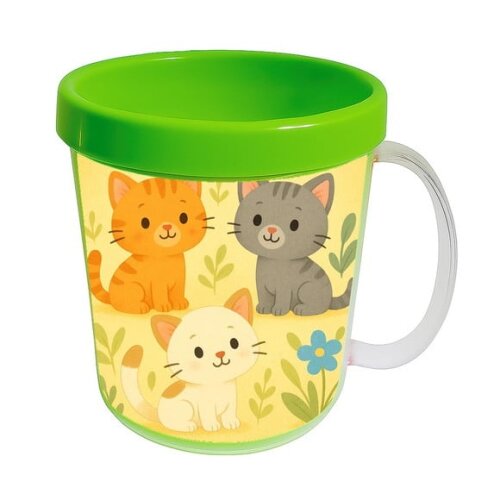 Caneca Acrílica Infantil Personalizada Gatinhos