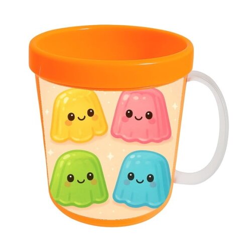 Caneca Acrílica Infantil Personalizada Gelatinas