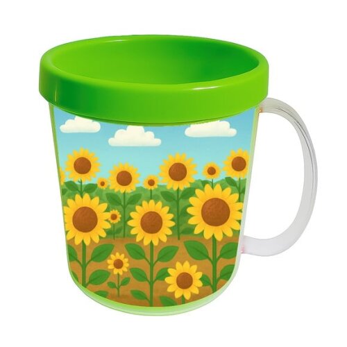 Caneca Acrílica Infantil Personalizada Girassóis
