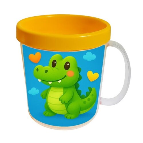 Caneca Acrílica Infantil Personalizada Jacaré Baby