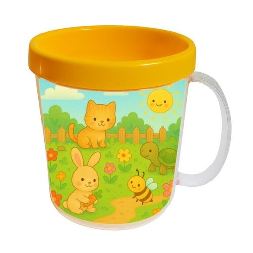 Caneca Acrílica Infantil Personalizada Jardim dos Bichinhos