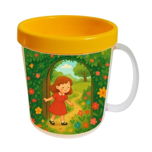 Caneca Acrílica Infantil Personalizada Jardim Secreto