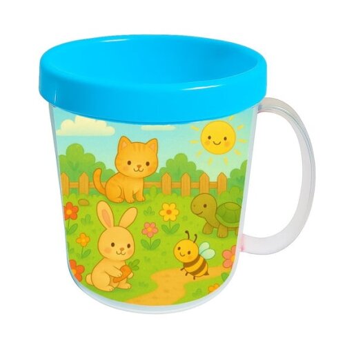 Caneca Acrílica Infantil Personalizada Jardim dos Bichinhos
