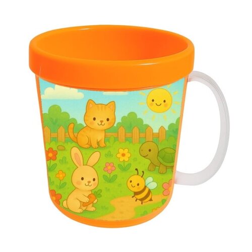 Caneca Acrílica Infantil Personalizada Jardim dos Bichinhos