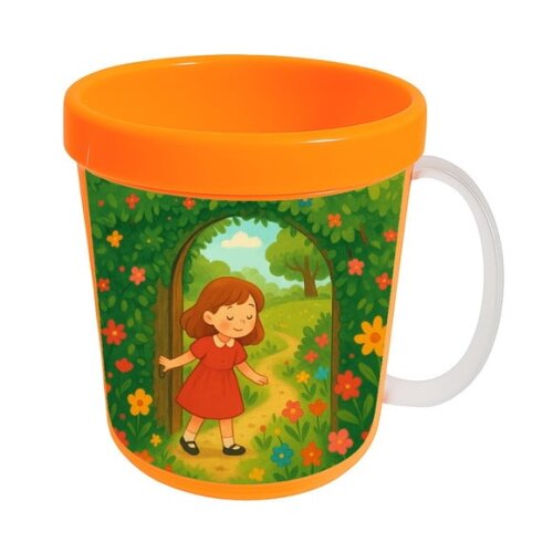 Caneca Acrílica Infantil Personalizada Jardim Secreto