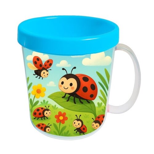Caneca Acrílica Infantil Personalizada Joaninhas