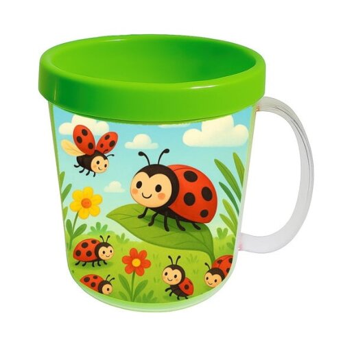 Caneca Acrílica Infantil Personalizada Joaninhas