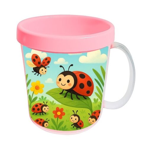 Caneca Acrílica Infantil Personalizada Joaninhas