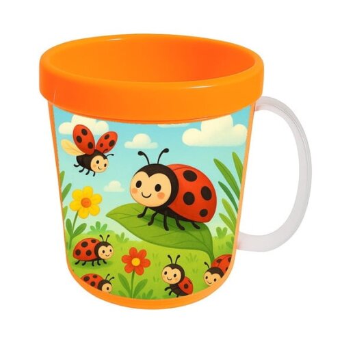 Caneca Acrílica Infantil Personalizada Joaninhas