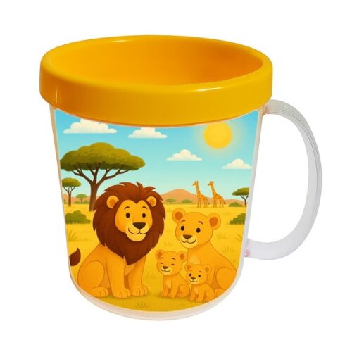 Caneca Acrílica Infantil Personalizada Leões