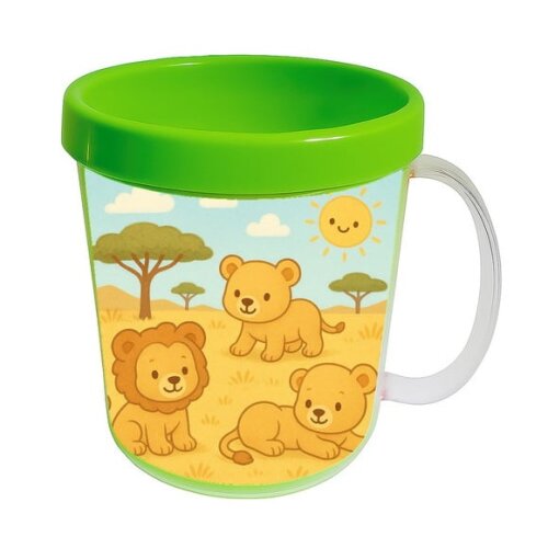 Caneca Acrílica Infantil Personalizada Leãozinhos