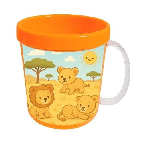 Caneca Acrílica Infantil Personalizada Leãozinhos