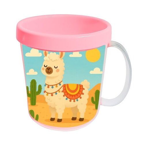 Caneca Acrílica Infantil Personalizada Lhama