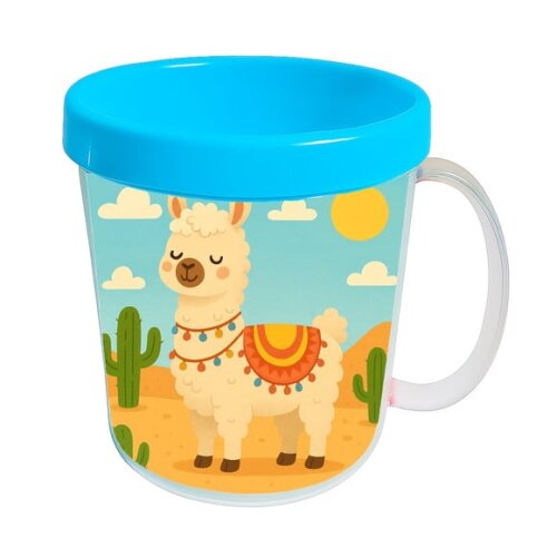 Caneca Acrílica Infantil Personalizada Lhama