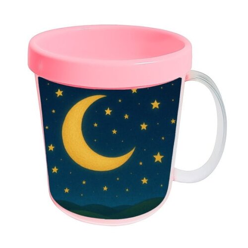 Caneca Acrílica Infantil Personalizada Lua e Estrelas