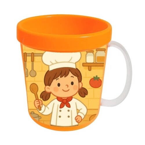 Caneca Acrílica Infantil Personalizada Mini Chefe Menina