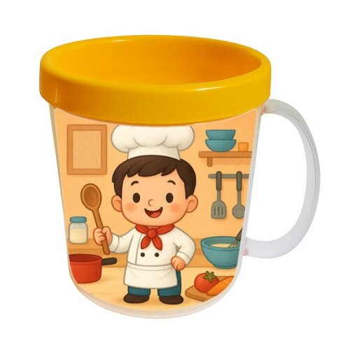 Caneca Acrílica Infantil Personalizada Mini Chefe Menino