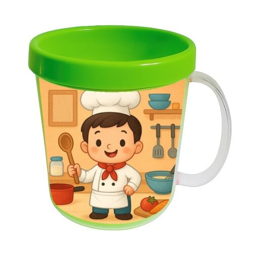 Caneca Acrílica Infantil Personalizada Mini Chefe Menino