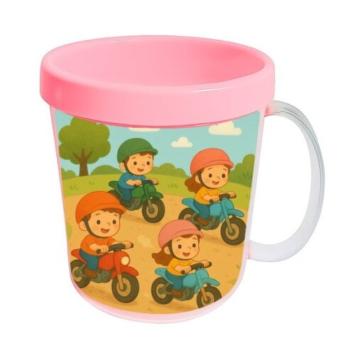 Caneca Acrílica Infantil Personalizada Motocicletas Kids